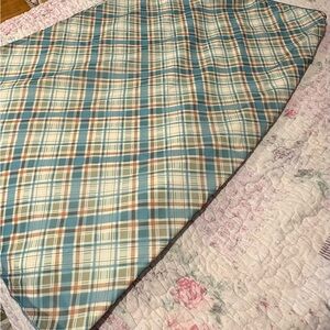 Like New! Long Midi A-Line Skirt, Size 14 / Green, Blue, Cream / So Comfortable!